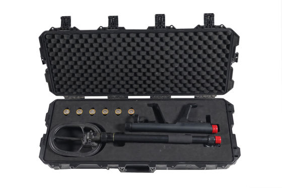 Single Soldier Operating 1120mm Hand Held Mine Detector Pulse Induction