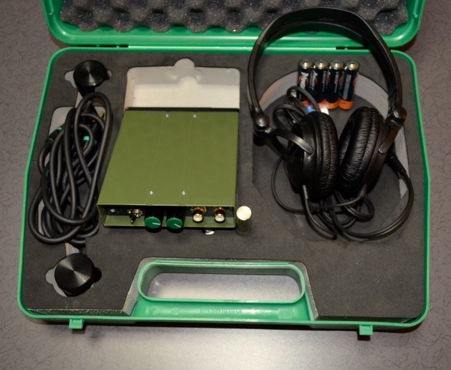 Listening Through Walls Stereo Stethoscope with Two Sensors thru solid