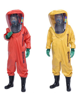 Fully Enclosed Ppe Hazmat Suit Class 3 Heavy Chemical Protection