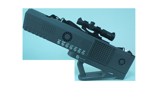 2.4kg Handheld UAV Jammer  Two Lithium Battery 3000mAh Battery Capacity