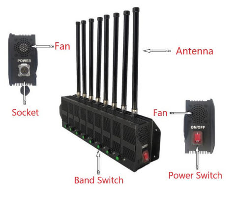 350W High Power 2G Portable Mobile Phone Signal Jammer