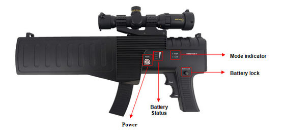 40db 1180mhz - 1280mhz Handheld Gps Jammer Uav Gun