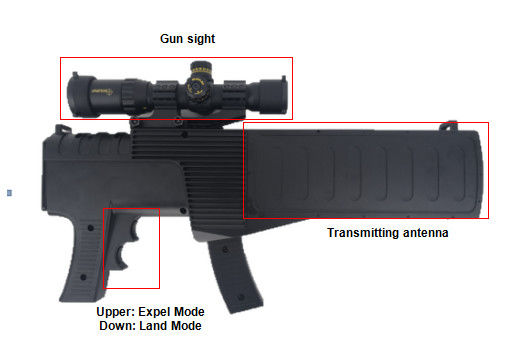 3000mah Battery Capacity 75w Power Uav Anti Drone Gun