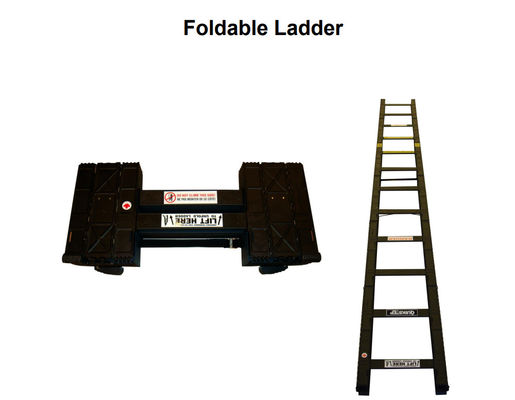 Cast Aluminum Alloy 6 Ft Portable Tactical Ladder Foldable Unfolding Time 5 Seconds