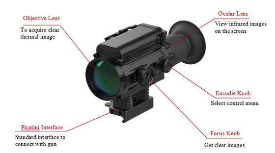 Light Type Tk-L Thermal Scope Shock 300g/4hz 6000 Times Reliability